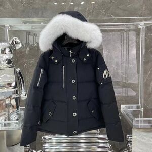 Moose Knuckles Stirling Parka - Black with Silver Fox Fur Hood